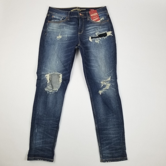 Arizona Jr. Womens Distressed Boyfriend Jean Sze 7 - Picture 2 of 8